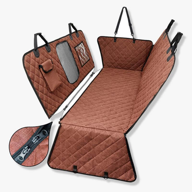 Protection-siège de voiture pour chien en tissu oxford imperméable et résistant aux rayures en tissu cationique - Image 17
