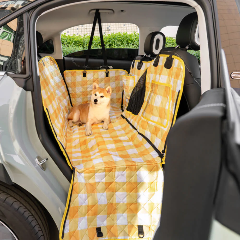 Protection-siège de voiture pour chien en tissu oxford imperméable et résistant aux rayures en tissu cationique - Image 19