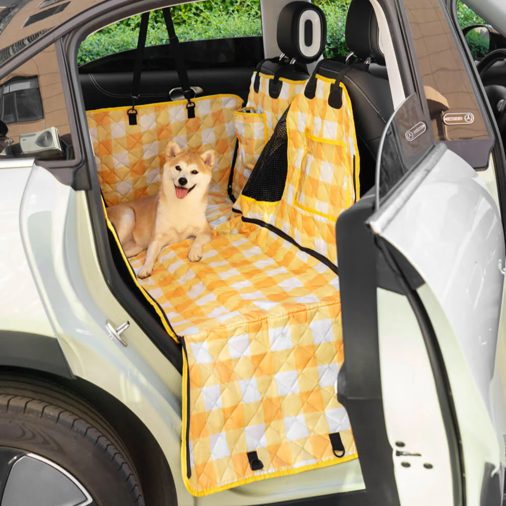 Protection-siège de voiture pour chien en tissu oxford imperméable et résistant aux rayures en tissu cationique - Image 20