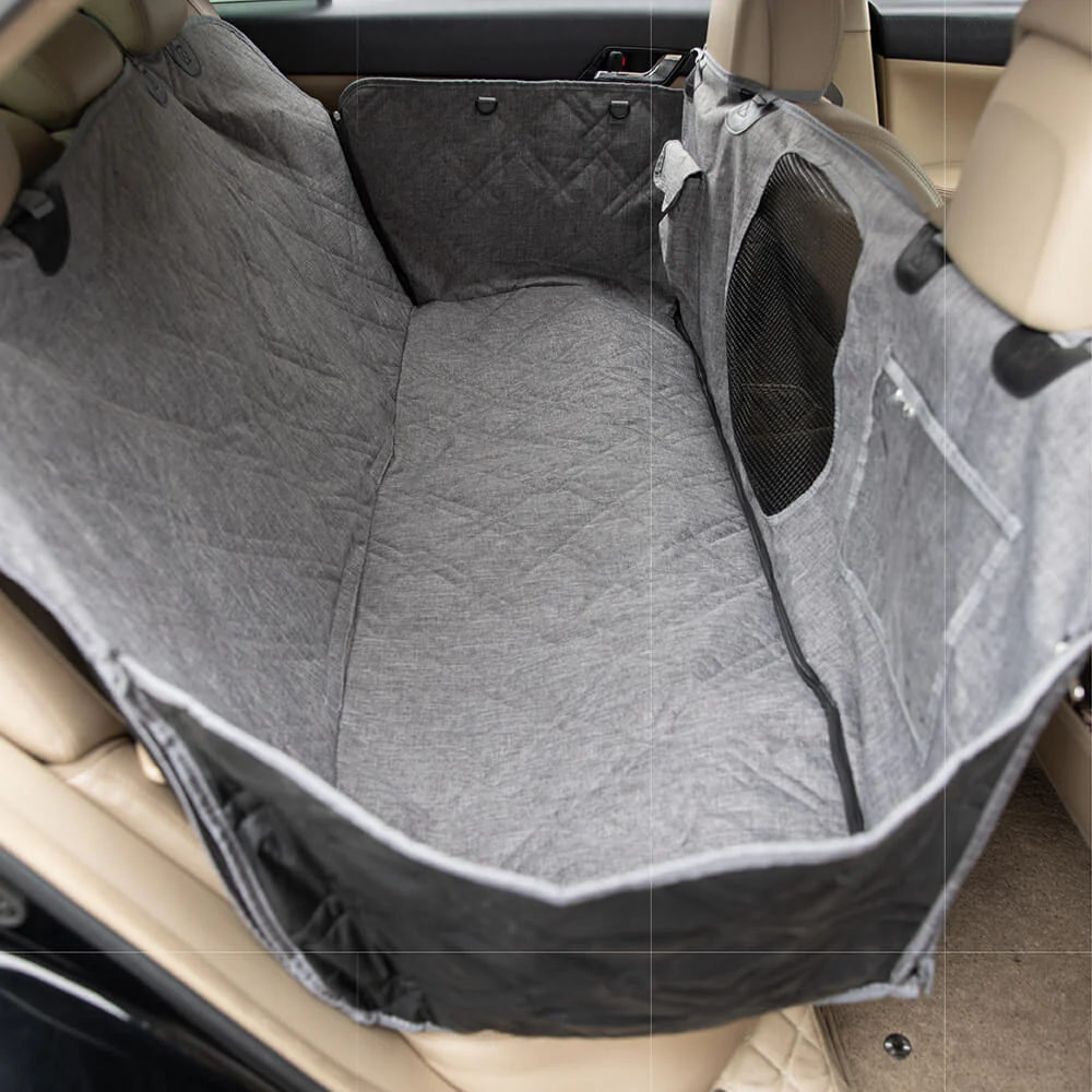 Protection-siège de voiture pour chien en tissu oxford imperméable et résistant aux rayures en tissu cationique - Image 3