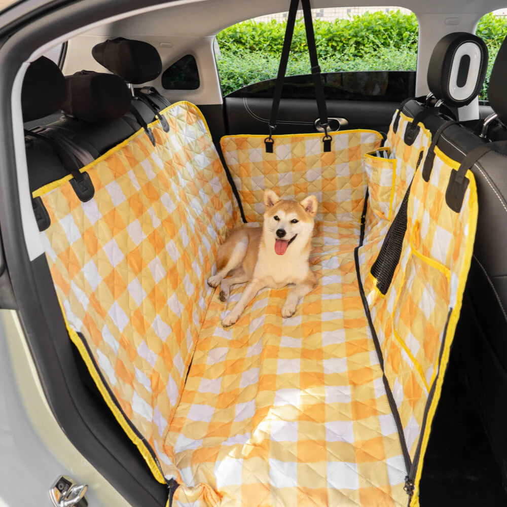 Protection-siège de voiture pour chien en tissu oxford imperméable et résistant aux rayures en tissu cationique - Image 4