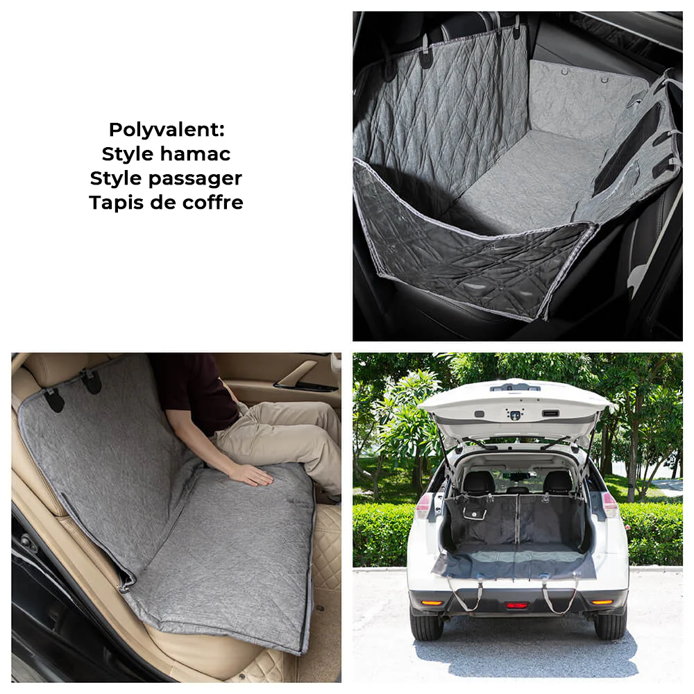 Protection-siège de voiture pour chien en tissu oxford imperméable et résistant aux rayures en tissu cationique - Image 6