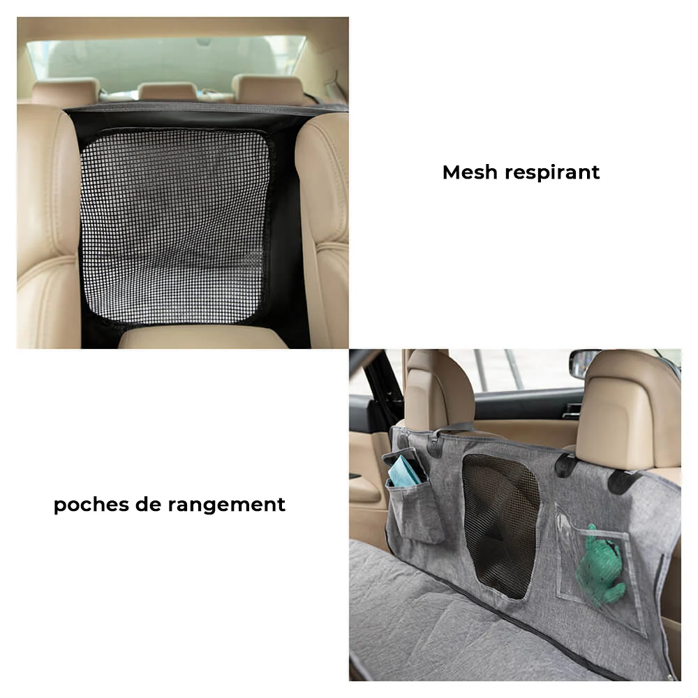 Protection-siège de voiture pour chien en tissu oxford imperméable et résistant aux rayures en tissu cationique - Image 8