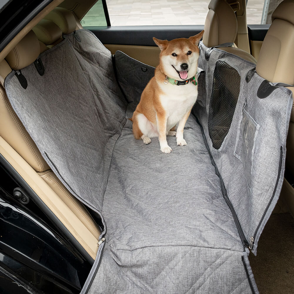 Protection-siège de voiture pour chien en tissu oxford imperméable et résistant aux rayures en tissu cationique - Image 9