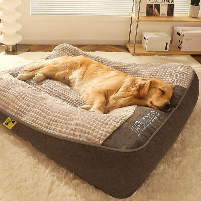 Grand lit épais et anti-rayures pour chien avec protection de la colonne vertébrale - Image 10