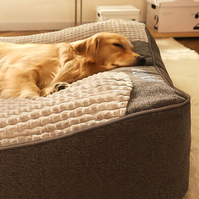 Grand lit épais et anti-rayures pour chien avec protection de la colonne vertébrale - Image 3