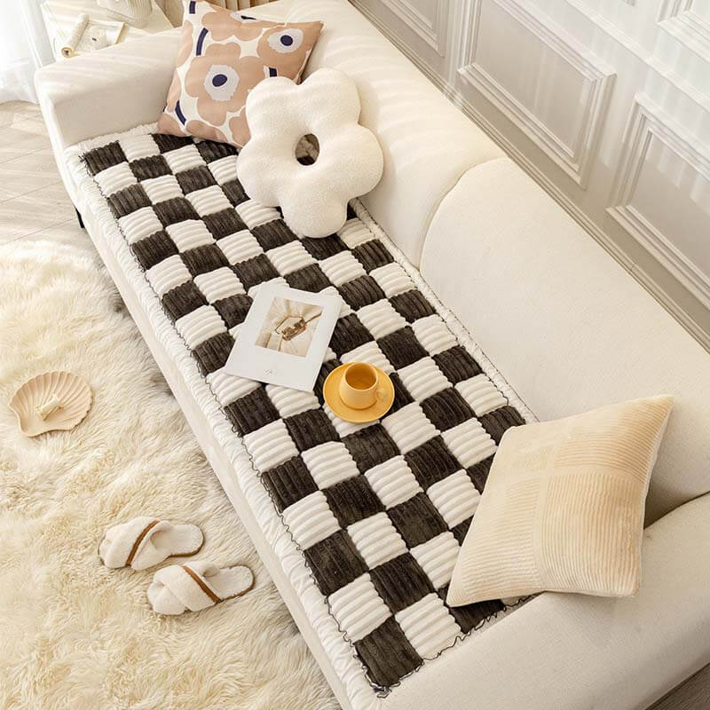 Grand tapis et couverture de canapé à carreaux pour animaux de compagnie - Image 17