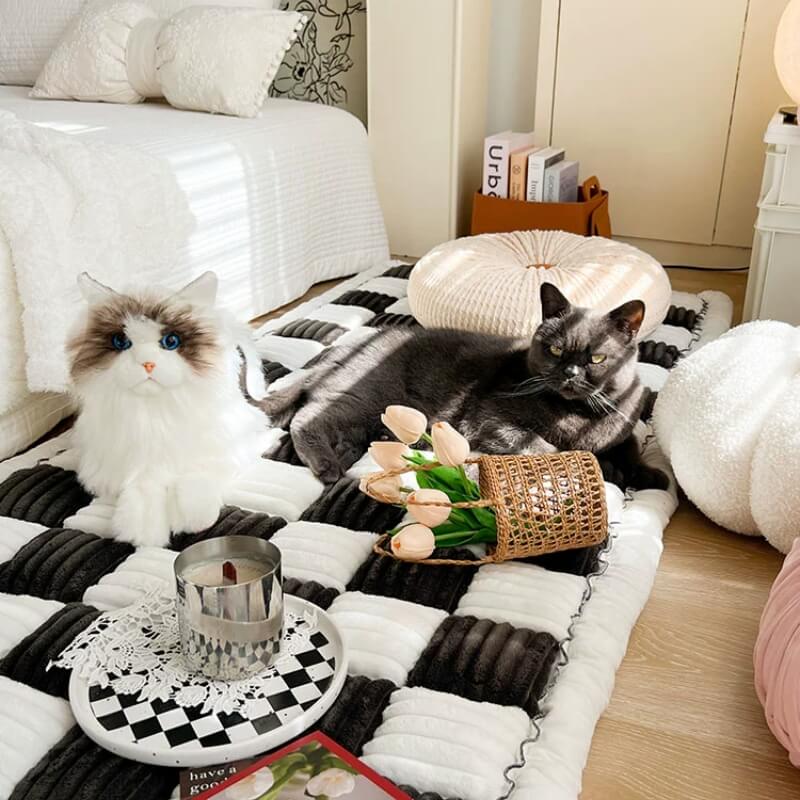 Grand tapis et couverture de canapé à carreaux pour animaux de compagnie - Image 7