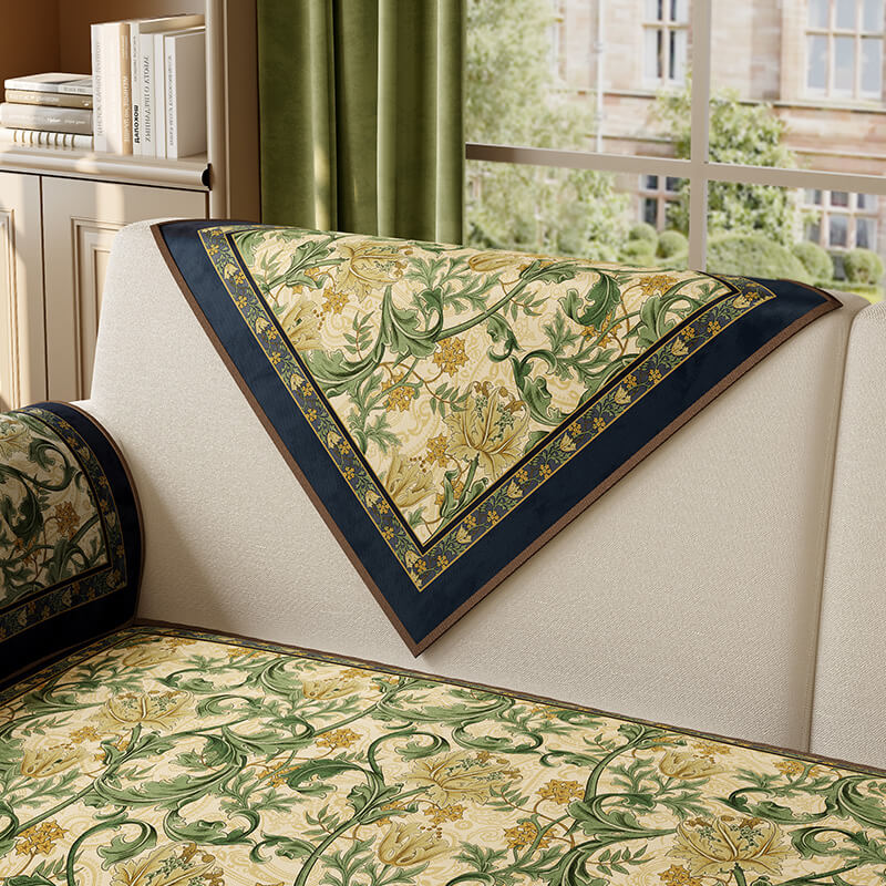 Housse de canapé antidérapante de style jardin vintage - Image 11