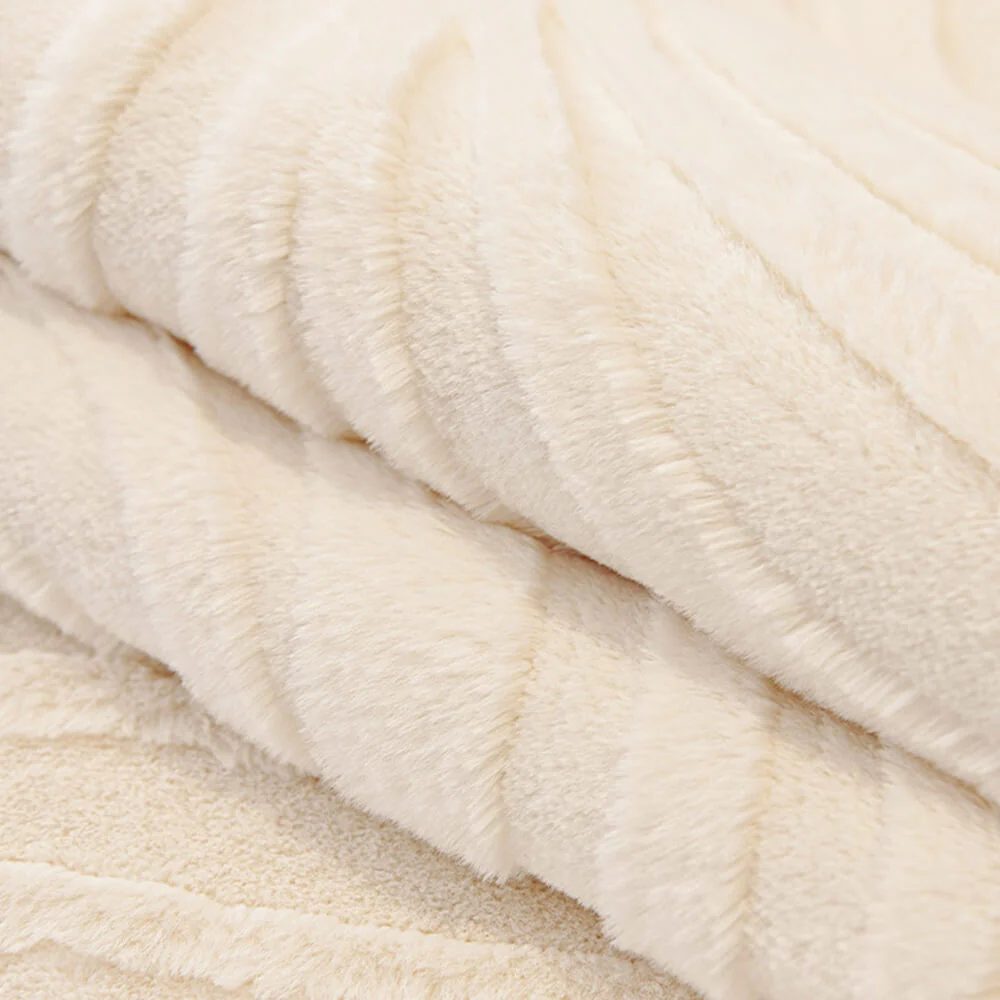Housse de canapé antidérapante en peluche à texture ondulée douce - Image 9