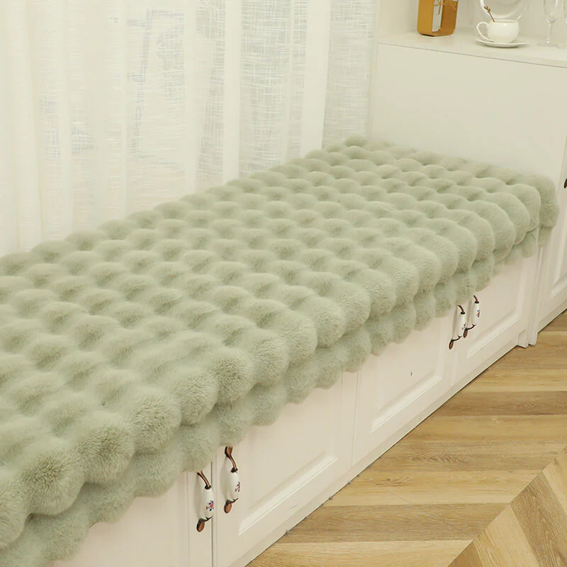 Housse de canapé antidérapante en peluche de couleur unie - Image 16