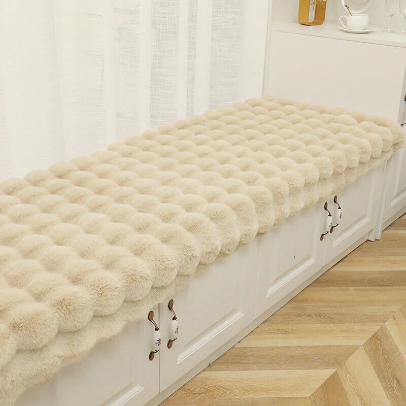 Housse de canapé antidérapante en peluche de couleur unie - Image 23