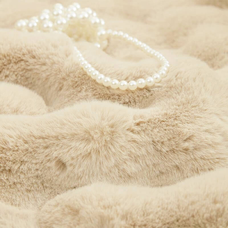 Housse de canapé antidérapante en peluche de couleur unie - Image 7