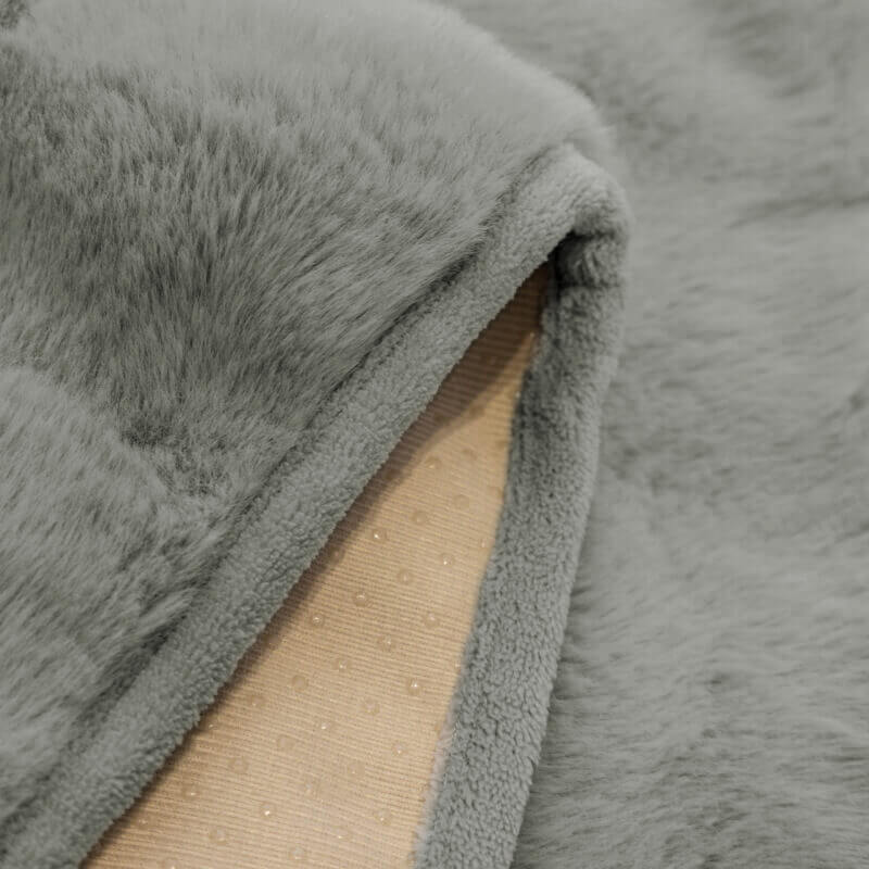 Housse de canapé antidérapante en peluche de couleur unie - Image 9
