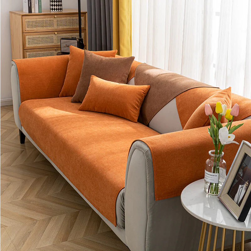 Housse de canapé confortable en chenille - Image 3