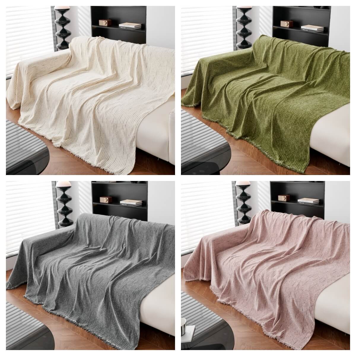Jeté de canapé housse de canapé en chenille toutes saisons protection durable - Image 12