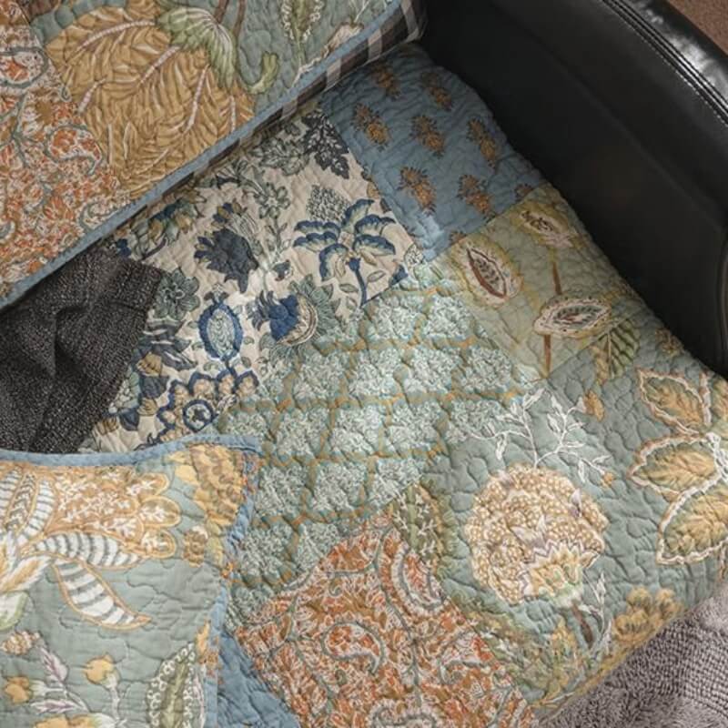 Housse de canapé en coton antidérapant à motif floral européen - Image 3