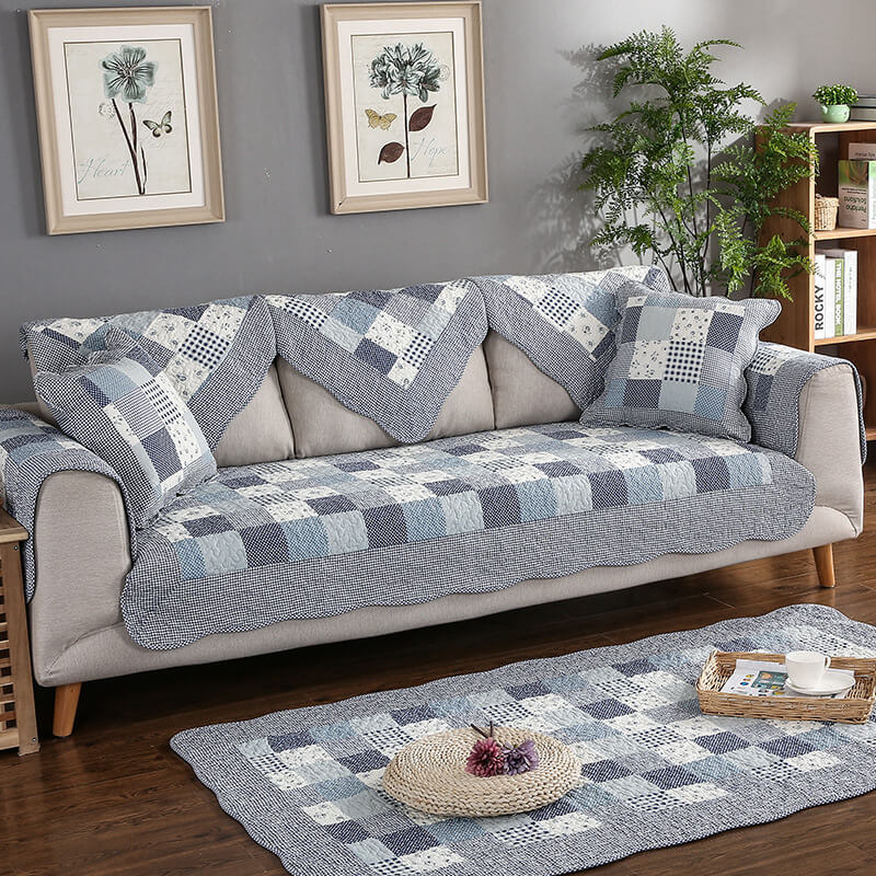 Housse de canapé en coton matelassé lavable et antidérapante - Image 3