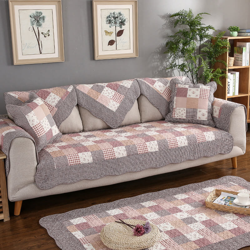 Housse de canapé en coton matelassé lavable et antidérapante - Image 9