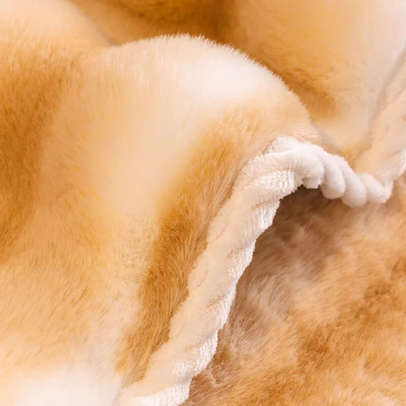 Housse de canapé en peluche à rayures de couleur dégradée - Image 9