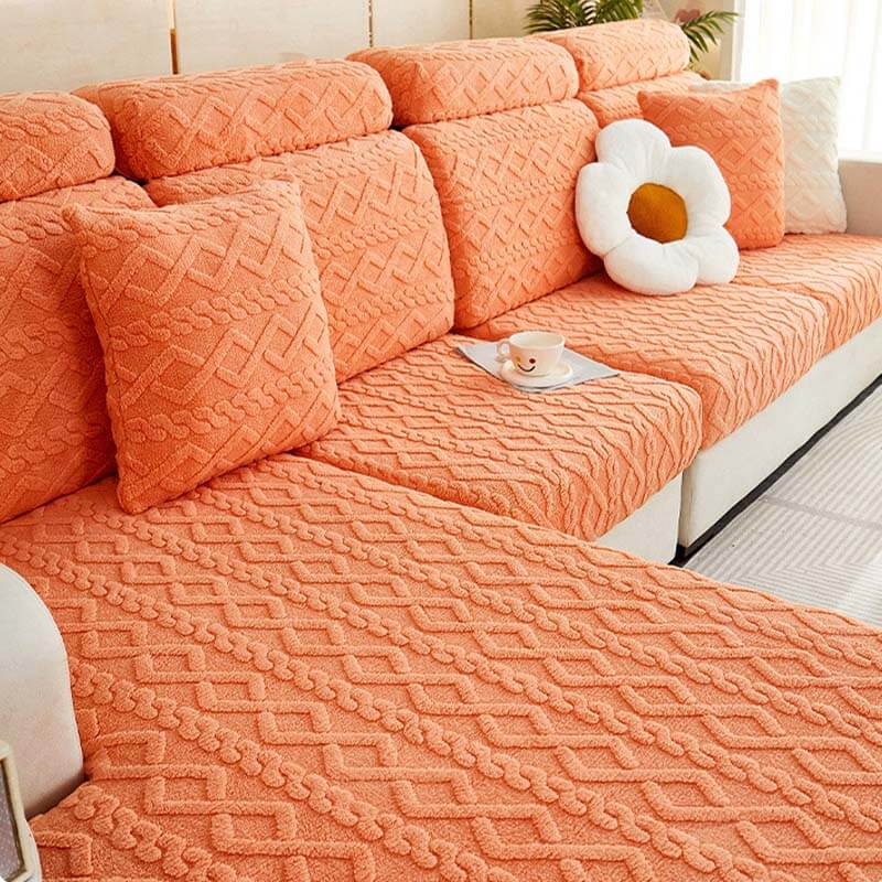 Housse de canapé extensible en polaire douce - Image 10