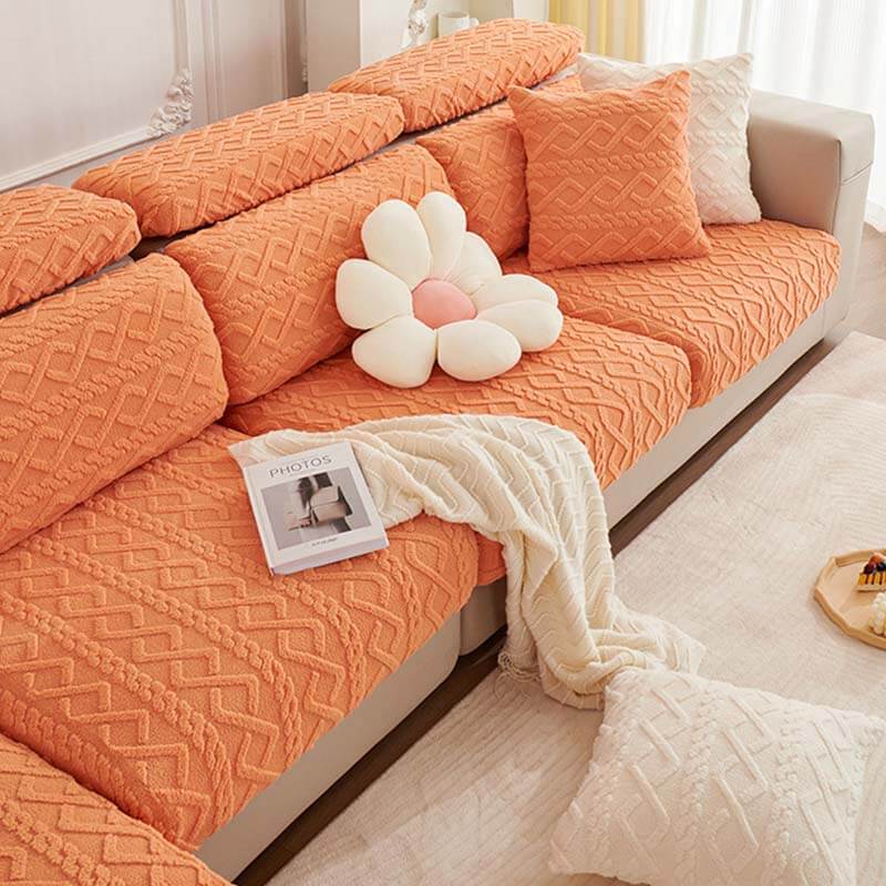 Housse de canapé extensible en polaire douce - Image 12