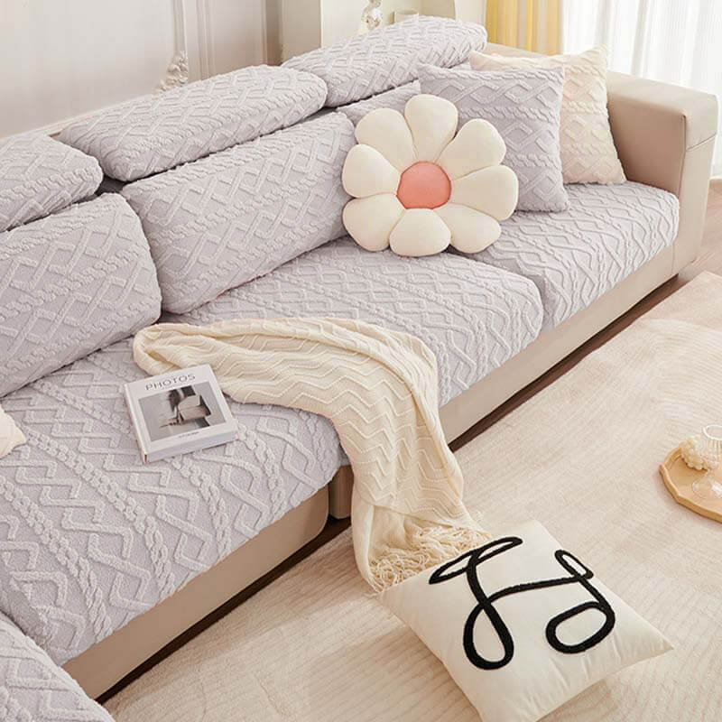 Housse de canapé extensible en polaire douce - Image 13
