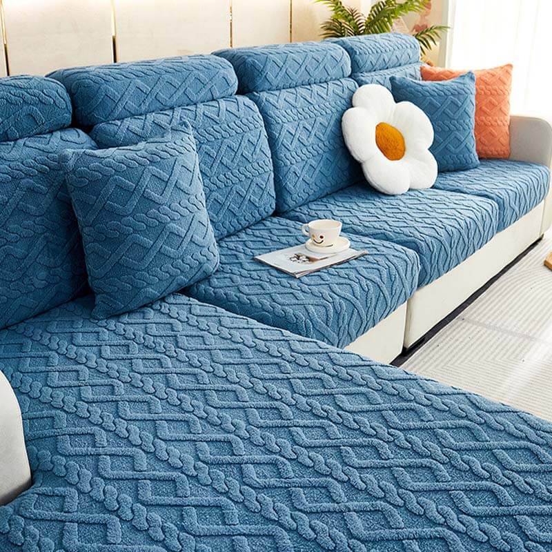 Housse de canapé extensible en polaire douce - Image 9