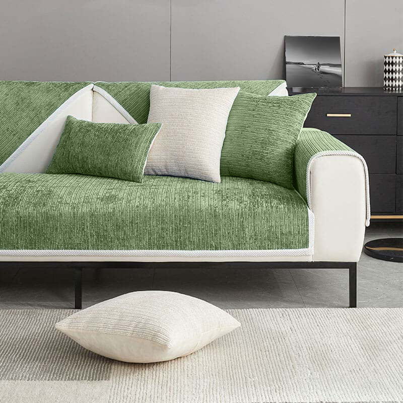 Housse de canapé imperméable et antimicrobienne en tissu chenille anti-rayures - Image 12