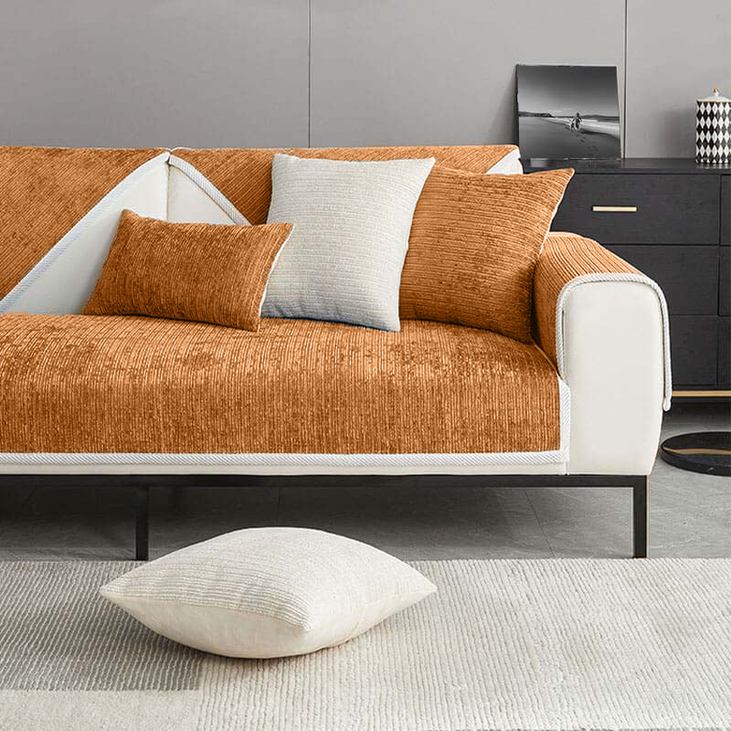 Housse de canapé imperméable et antimicrobienne en tissu chenille anti-rayures - Image 13