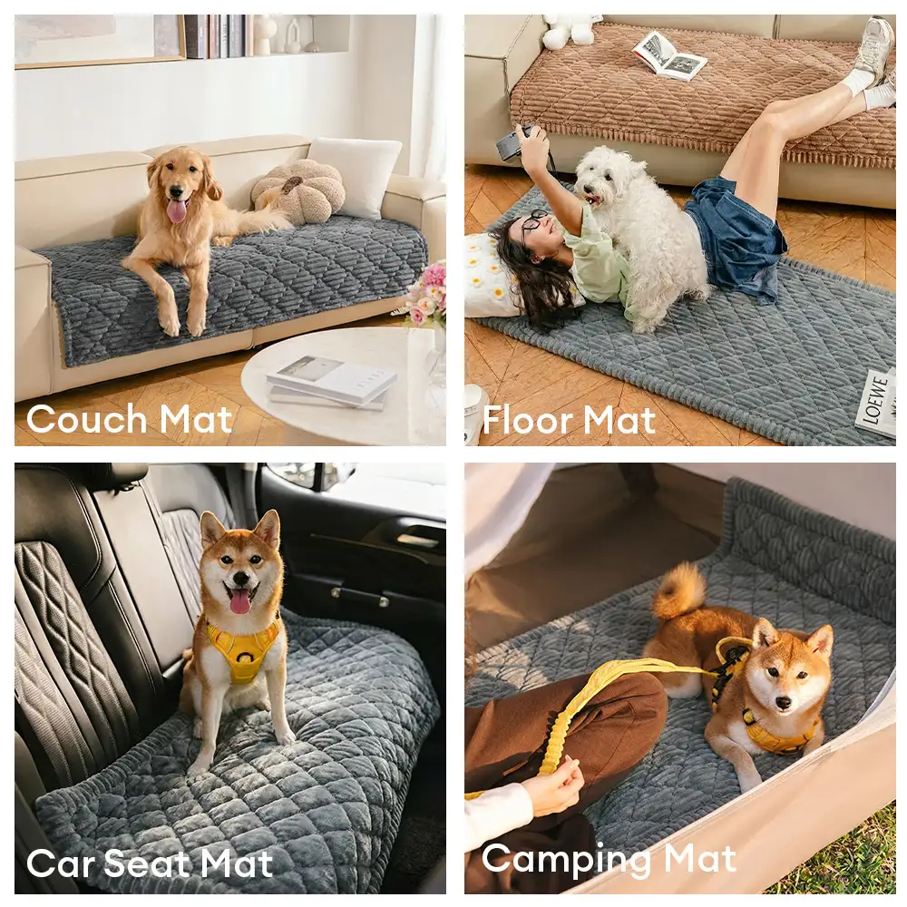 Housse de canapé lavable, protecteur de sofa amical pour les animaux, matelas pour animaux de compagnie Fluffy Fuzzy - Image 10