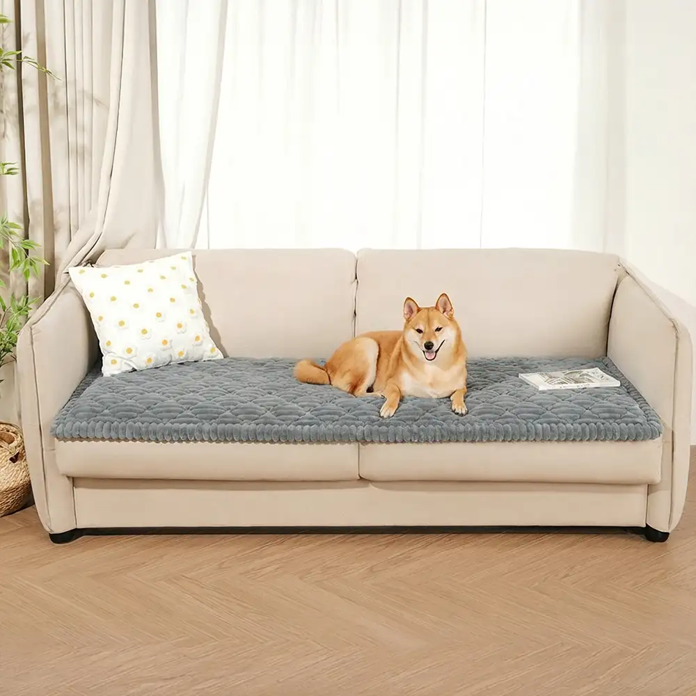 Housse de canapé lavable, protecteur de sofa amical pour les animaux, matelas pour animaux de compagnie Fluffy Fuzzy - Image 11