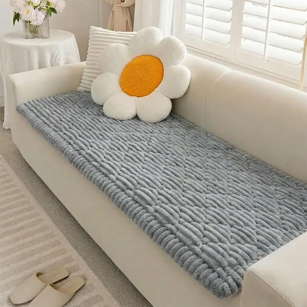 Housse de canapé lavable, protecteur de sofa amical pour les animaux, matelas pour animaux de compagnie Fluffy Fuzzy - Image 16