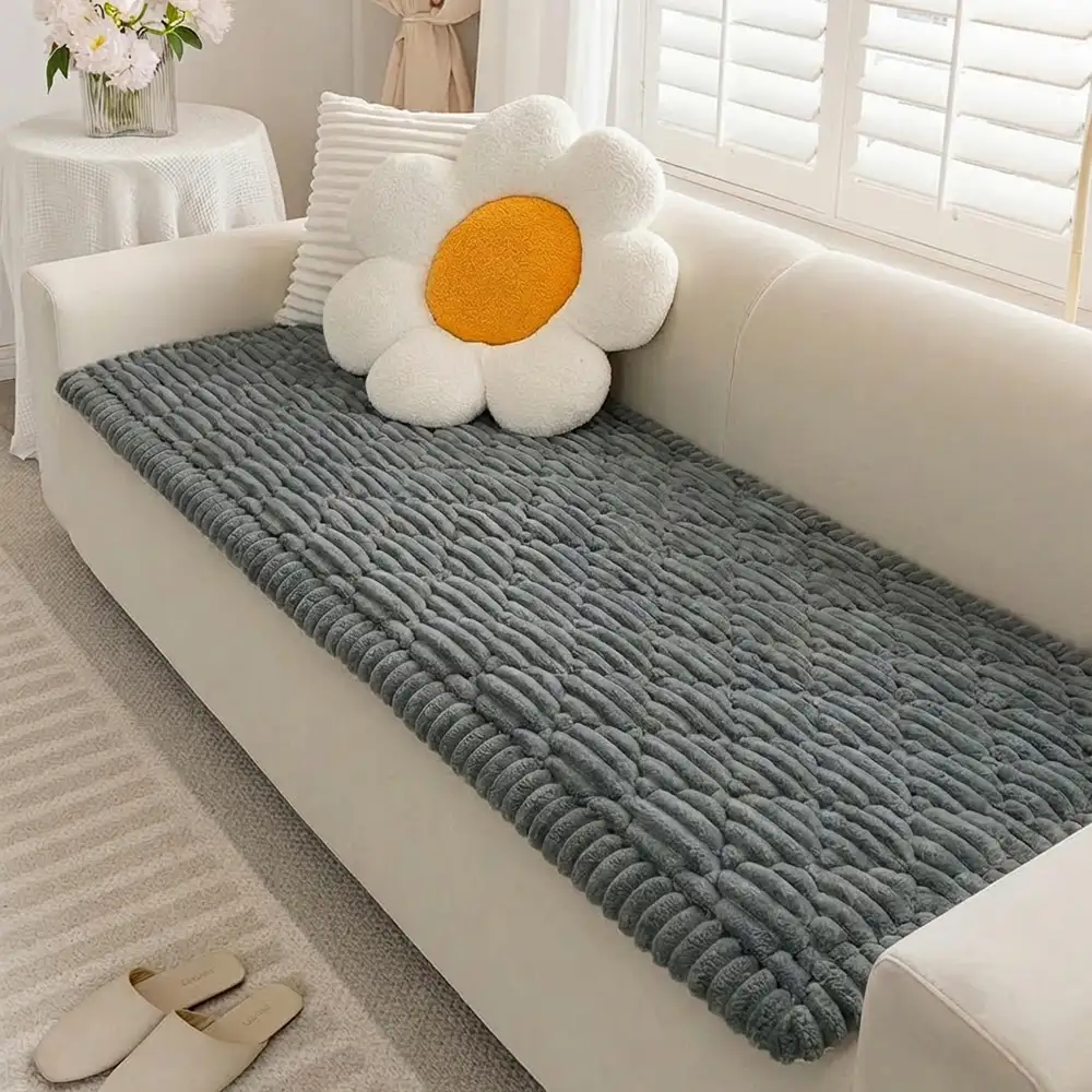 Housse de canapé lavable, protecteur de sofa amical pour les animaux, matelas pour animaux de compagnie Fluffy Fuzzy - Image 3