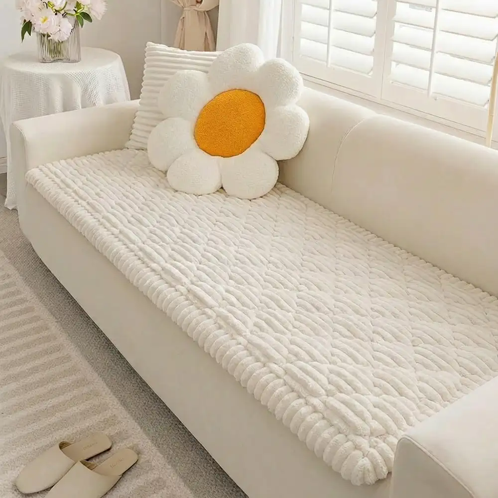 Housse de canapé lavable, protecteur de sofa amical pour les animaux, matelas pour animaux de compagnie Fluffy Fuzzy - Image 4