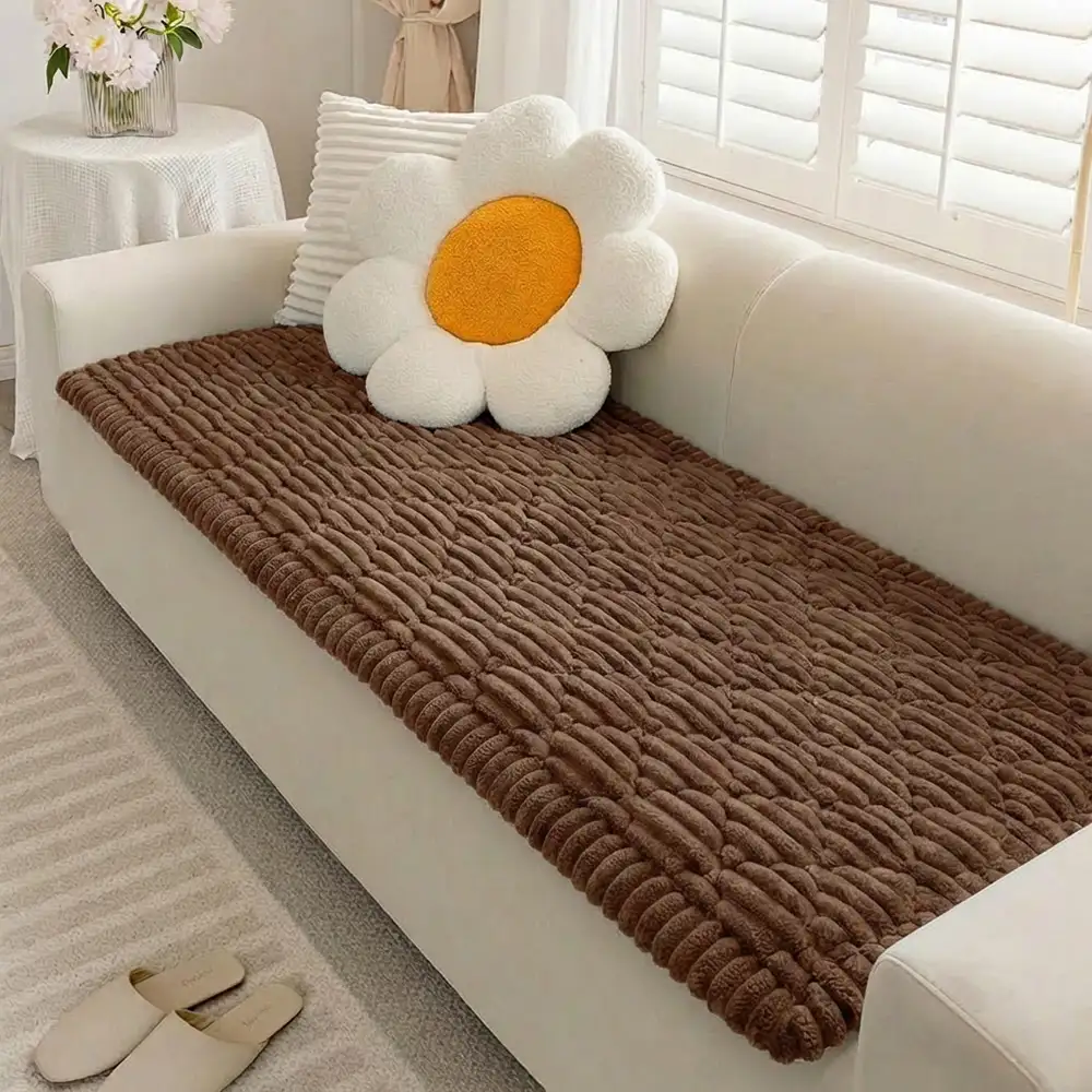 Housse de canapé lavable, protecteur de sofa amical pour les animaux, matelas pour animaux de compagnie Fluffy Fuzzy - Image 5