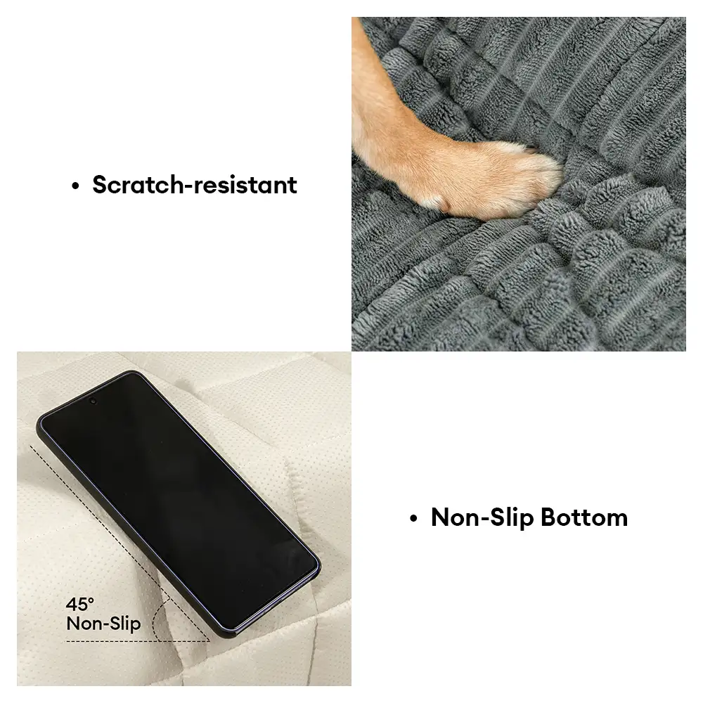 Housse de canapé lavable, protecteur de sofa amical pour les animaux, matelas pour animaux de compagnie Fluffy Fuzzy - Image 8