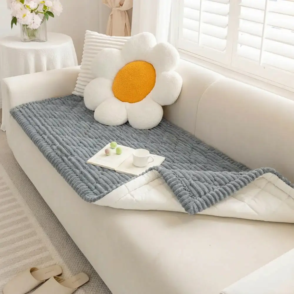 Housse de canapé lavable, protecteur de sofa amical pour les animaux, matelas pour animaux de compagnie Fluffy Fuzzy - Image 9