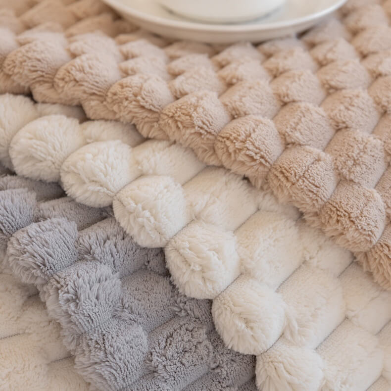 Housse de canapé nid d'abeille en peluche épaisse et antidérapante - Image 5