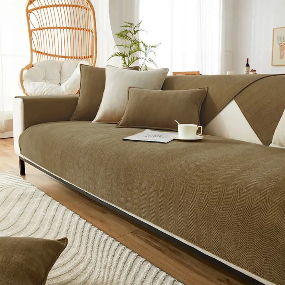 Housse de canapé imperméable toutes saisons, résistante aux taches et durable – Rétro - Image 3