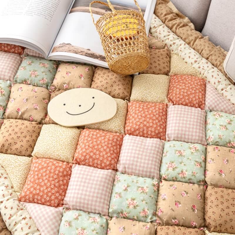 Housse de protection pour canapé en coton faite à la main et ornée de fleurs - Image 6