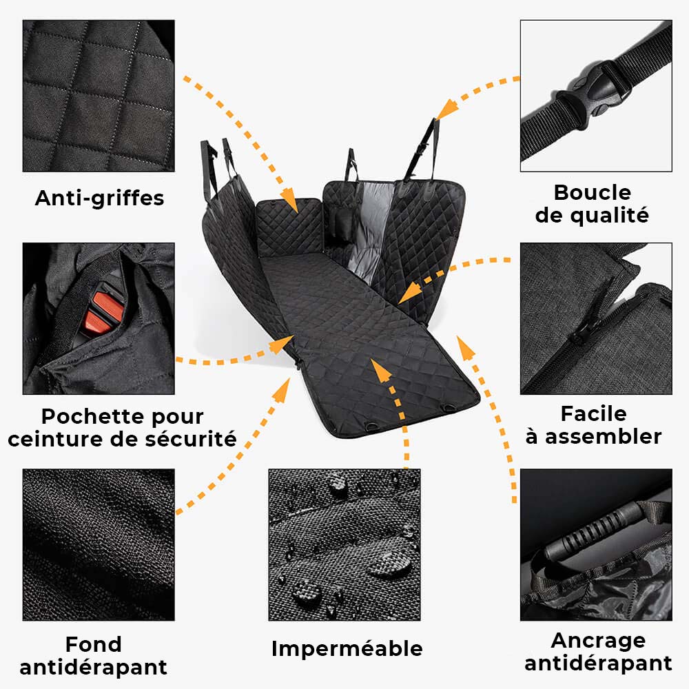 Housse de siège de protection voiture multifonctionnelle pour chien en tissu Oxford - Image 10