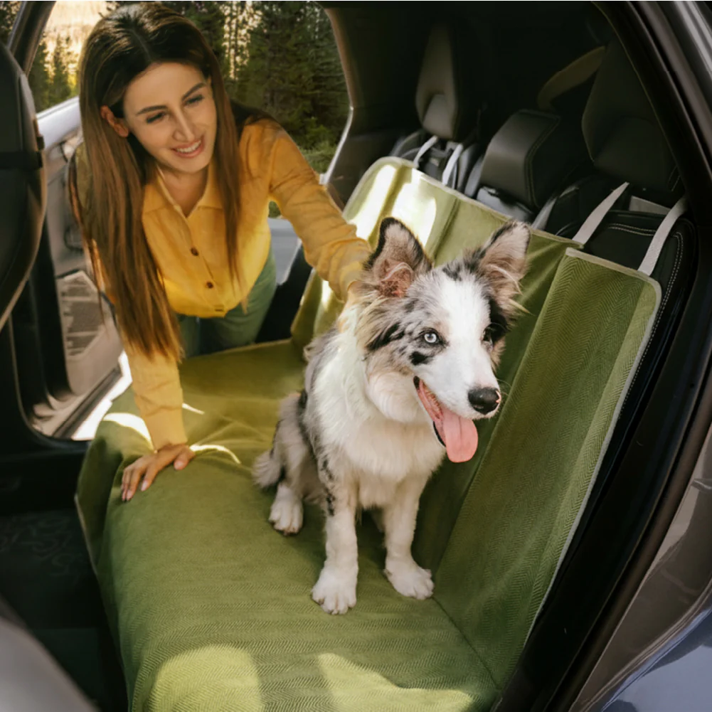 Housse de siège auto pour chien imperméable, résistante aux taches, toutes saisons – Rétro - Image 7