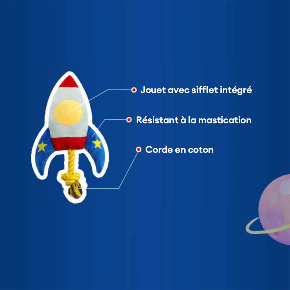 Jouet en Forme de Fusée Avion Squeaky pour Chien - Image 4
