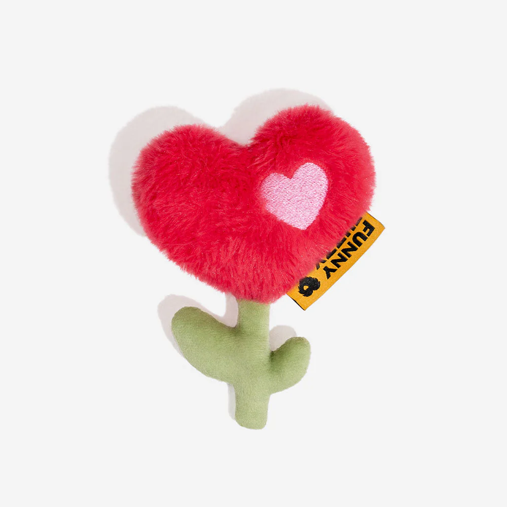 Jouet en peluche rose à couinement pour chien spécial Saint-Valentin FUNNYFUZZY - Image 2