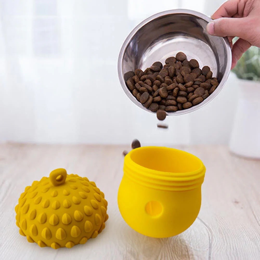 Jouet interactif poule en forme de pomme de pin avec fuite de nourriture Nourrisseur lent pour chien - Image 3