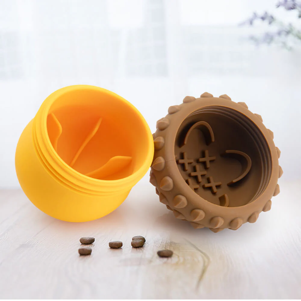 Jouet interactif poule en forme de pomme de pin avec fuite de nourriture Nourrisseur lent pour chien - Image 4