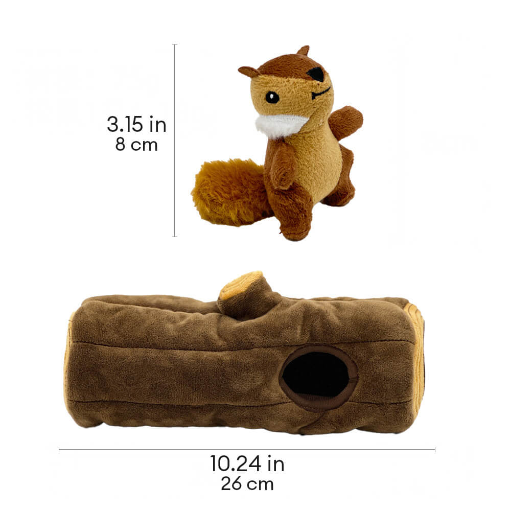 Jouet interactif pour chien écureuil avec tronc d'arbre - Image 12