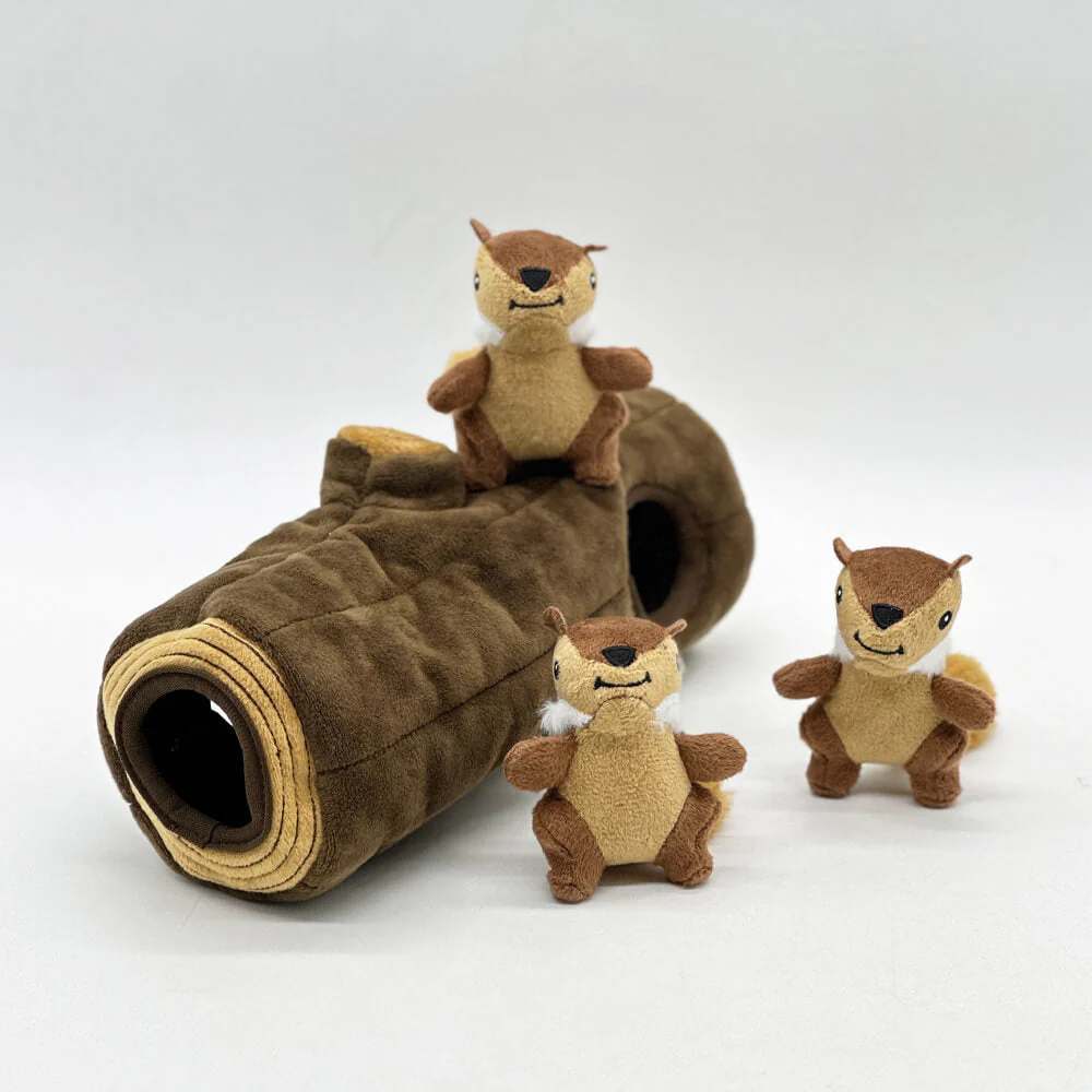 Jouet interactif pour chien écureuil avec tronc d'arbre - Image 7