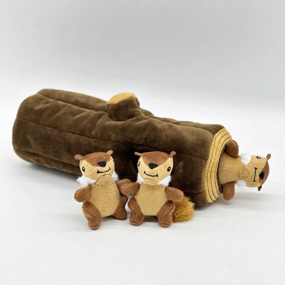 Jouet interactif pour chien écureuil avec tronc d'arbre - Image 9